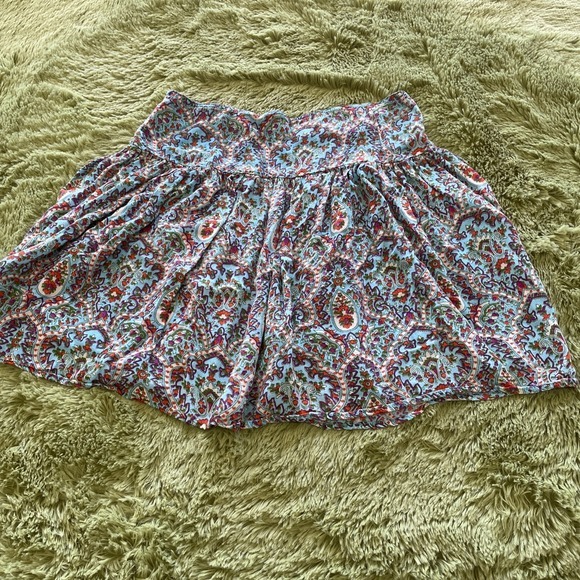 Shoreline Vtg Pasely Blue Purple Skirt L/XL Floral‎ Flowy - Picture 1 of 8